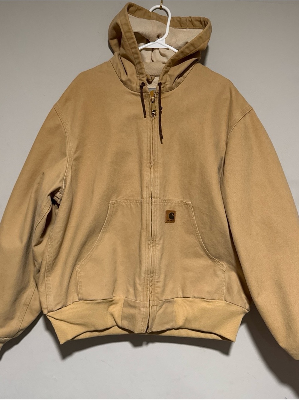 Carhartt Hooded Work Jacket in Tan